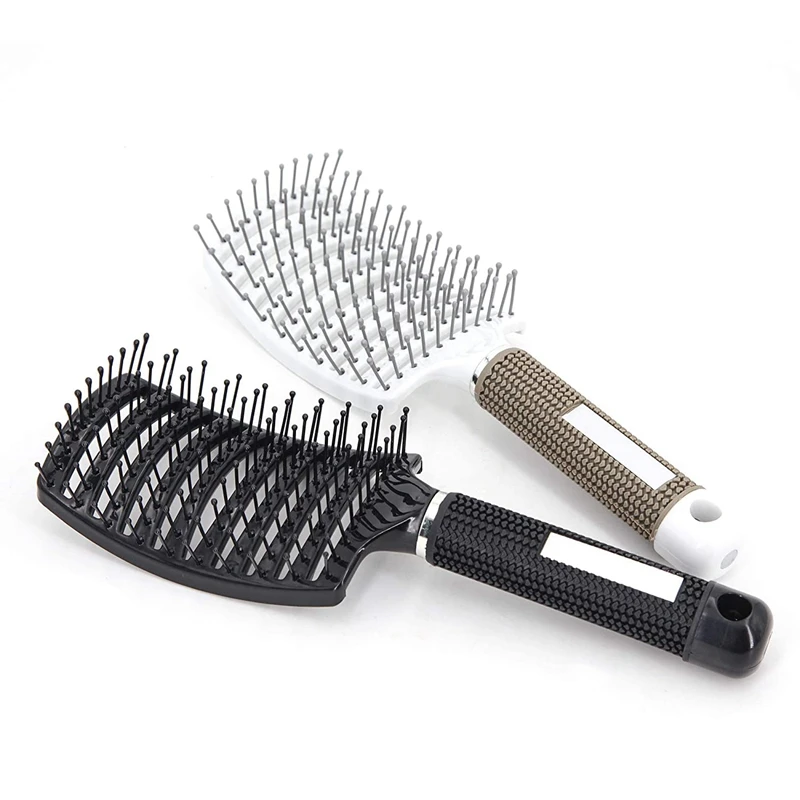 

2 Pcs Curved Vented Hair Brushes For Women Long, Thick, Curly And Tangled Hair