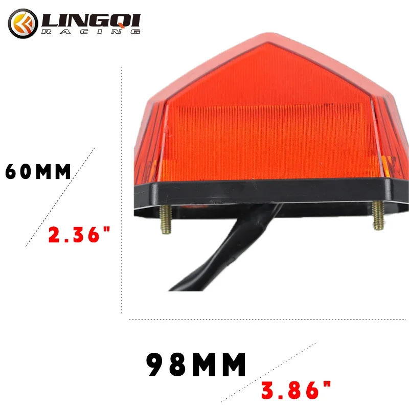 LYNNCHI мотоциклетный светодиодный задний фонарь стоп-сигнал предупреждающий