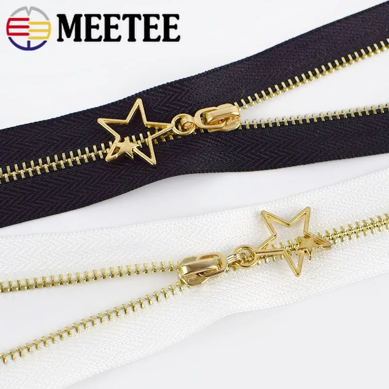 Металлические застежки-молнии Meetee 3 # 15-30 см золотые зубья застежка-молния для