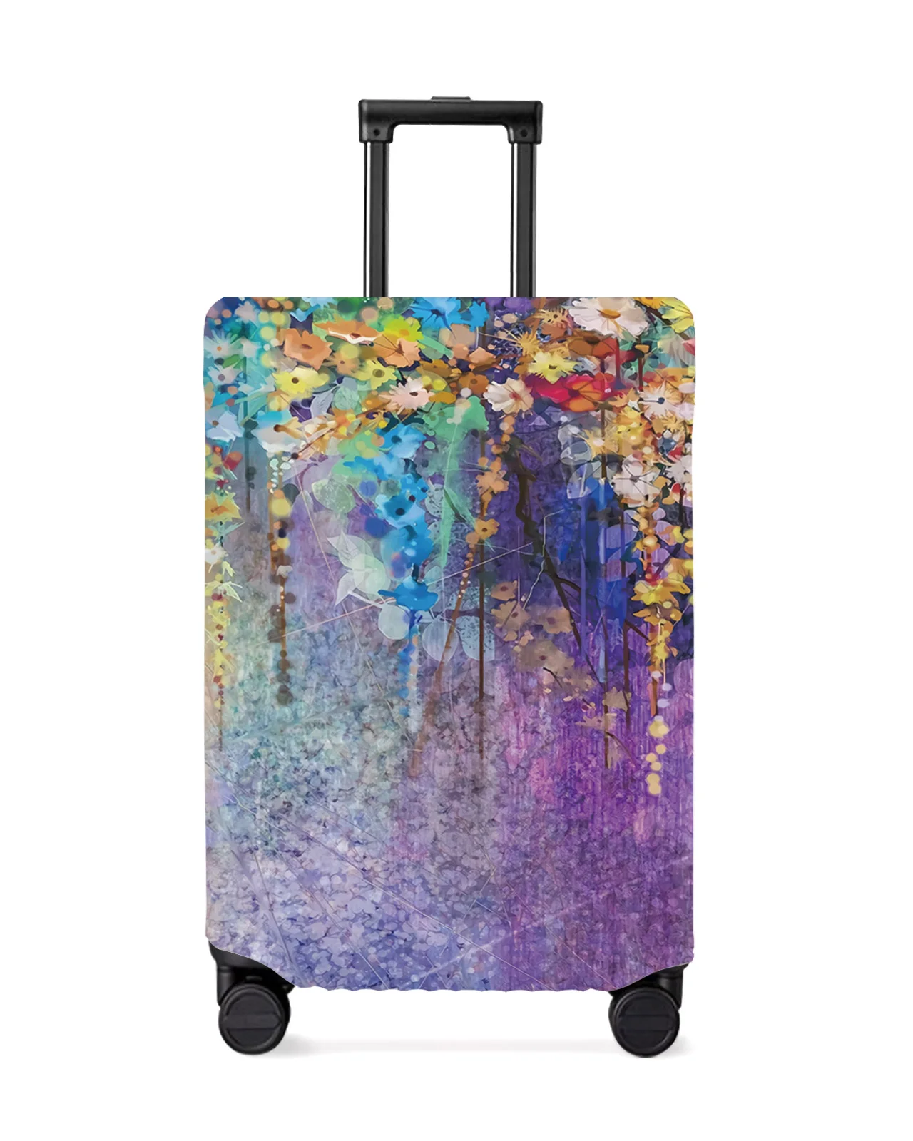 

Spring Vine Flowers Blue Purple Travel Luggage Cover Elastic Baggage Cover Suitcase Case Dust Cover Travel Accessories