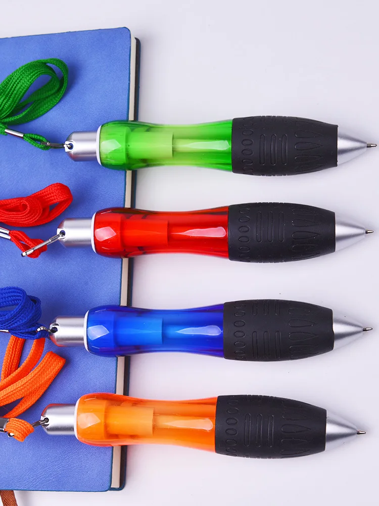 

10 шт., пластиковая шариковая ручка со шнурком