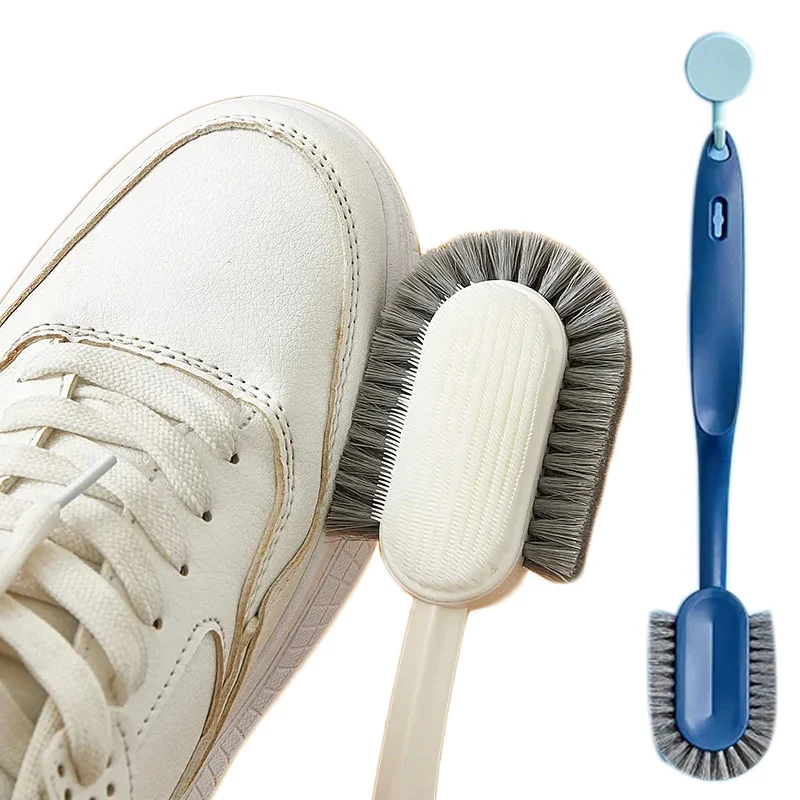 

Multifunctional Three-sided Shoe Brush Plastic Long-handled Hanging Soft-bristle Brush Shoe Cleaning Brush Home Cleaning Tools