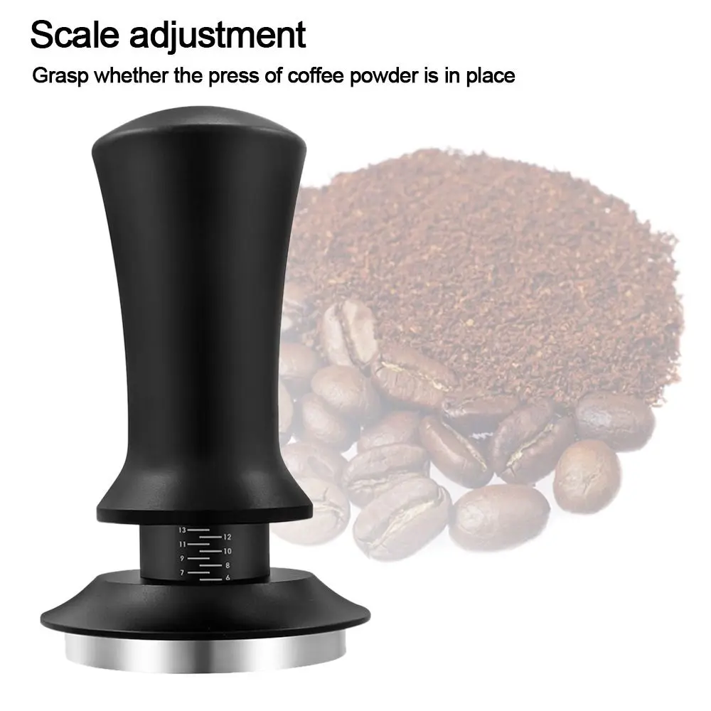 

51/53/58mm Adjustable Depth Calibrated Coffee Tamper Stainless Steel Espresso Anti Pressure Deviation Distributor Coffee Tools