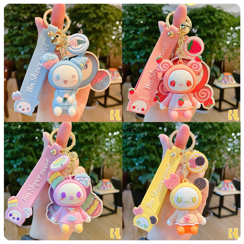 

Cute Anime Figure Keychain Cartoon Cute Treasure Sweetheart Car Keychain Pendant Ornaments Accessories Collection Model Kids Toy