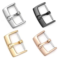 wholesale 50pcslot stainless steel watch buckle watch clasp 12mm 14mm 16mm 18mm 20mm for watch bands watch straps silver gold