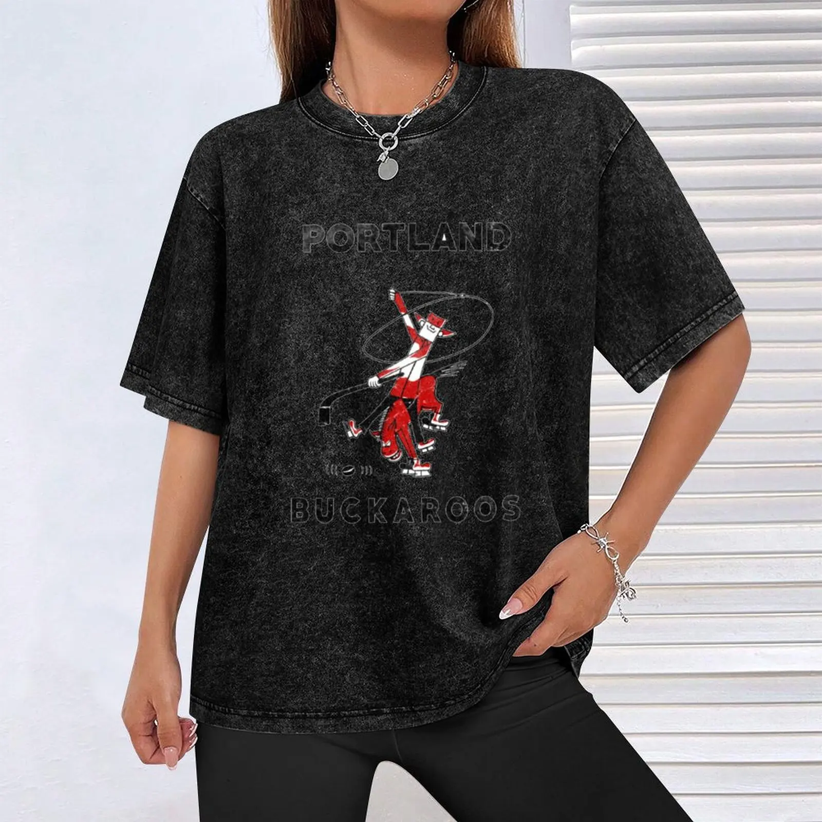 Portland Buckaroos Винтажная хлопковая футболка для мужчин