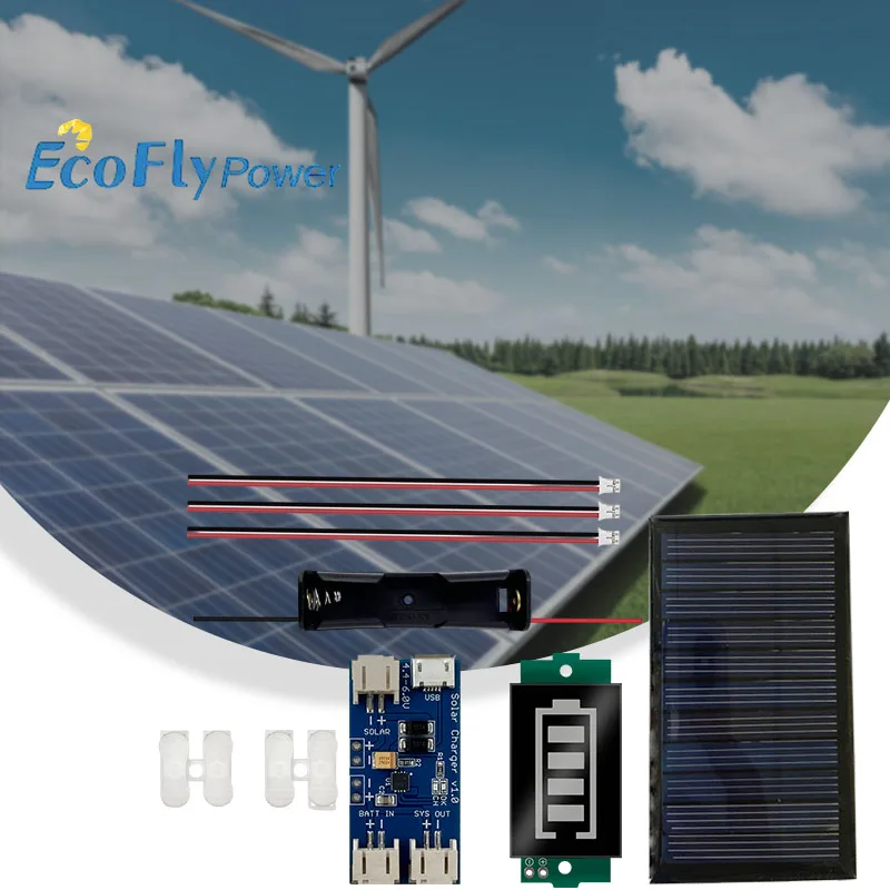 

Мини-солнечная панель ecoflypower 5В 60мА 80*45мм