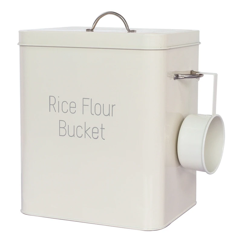 

Sealed Washing Powder Storage Box Pet Food Storage Tank High Capacity Moisture-Proof Grain Jar With Spoon