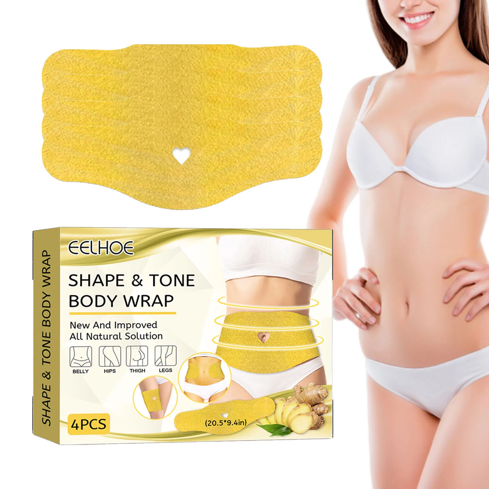 

5 шт., пластырь для сжигания жира живота