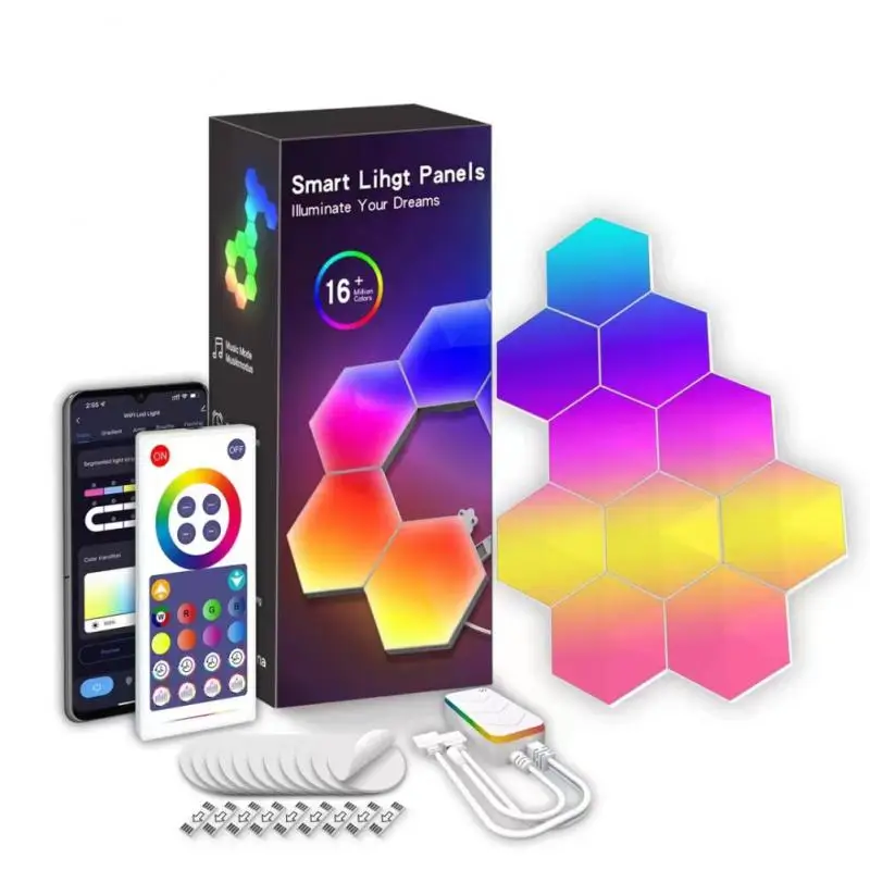 

Tuya Rgbic Light Remote Control Wifi Induction Lamp Voice Control Smart Light Panels Work With Alexa Google Home