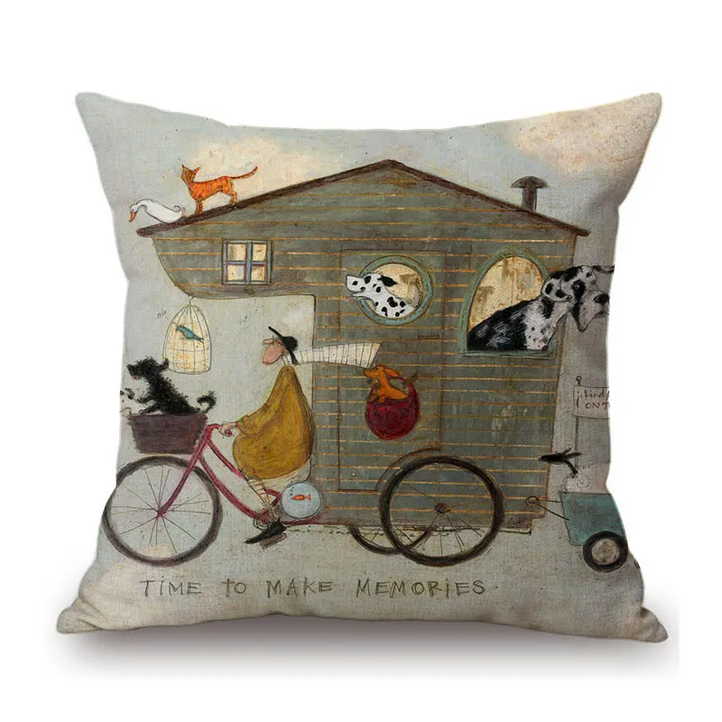 

Льняная хлопковая наволочка Sam Toft