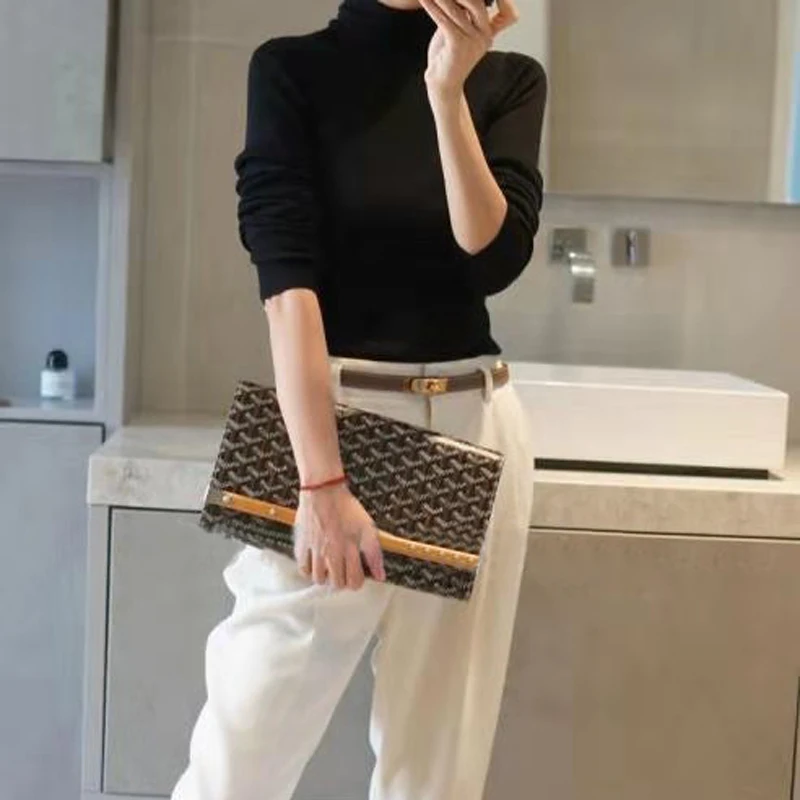 

Pure Wool Sweater Women's Turtleneck Autumn And Winter New Products Fashion Tight-Fitting Bottoming Sweater Ultra-Thin Pullover