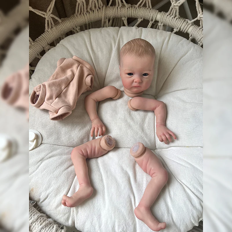 16 Inches Bebe Reborn Kit Tink Already Painted Blank Reborn Doll Parts Reborn Kit Visible Veins Painted Hair Cloth Body Included