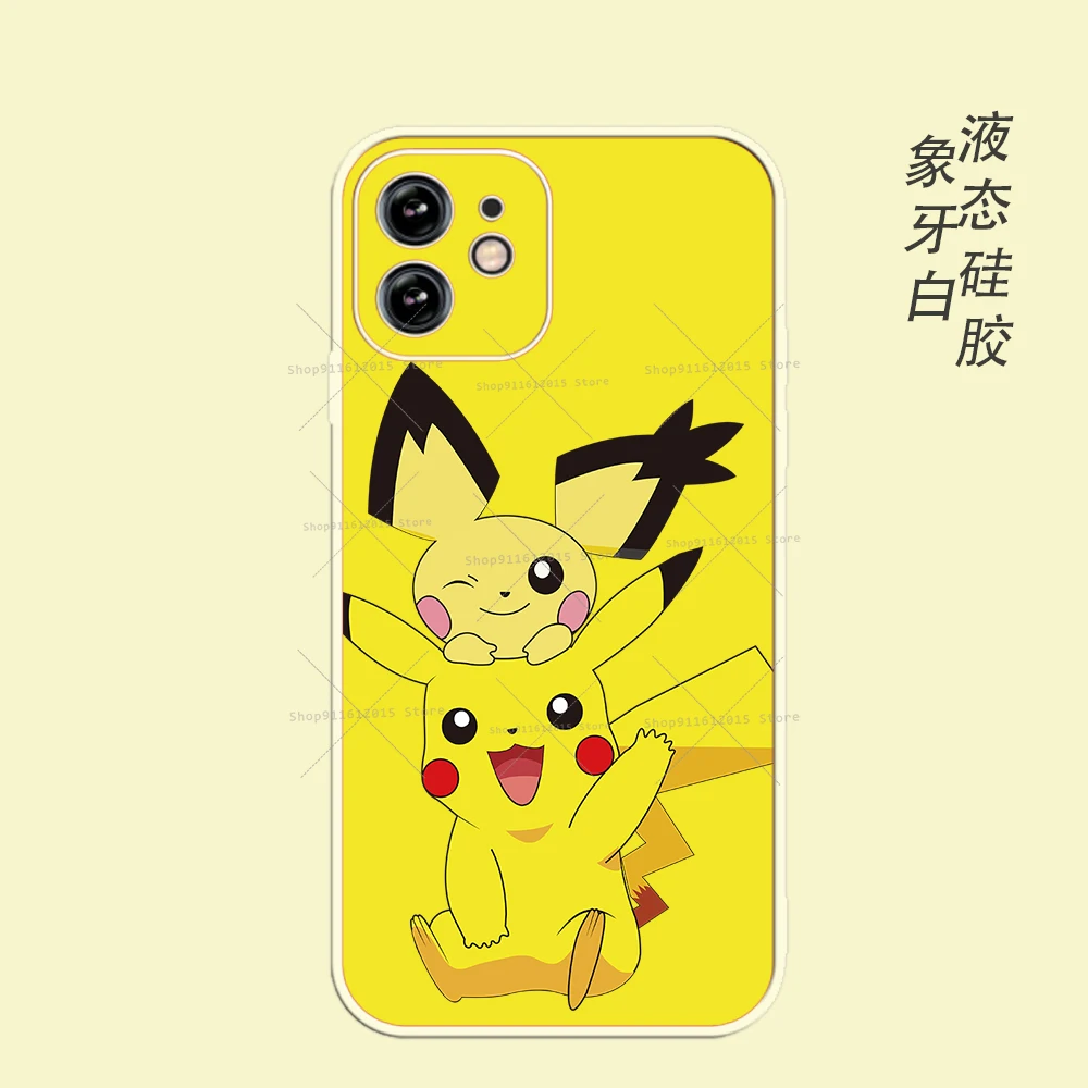 Силиконовый чехол для телефона с Аниме Пикачу IPhone 13 12 11Pro Max 11 7 8plus покемоном