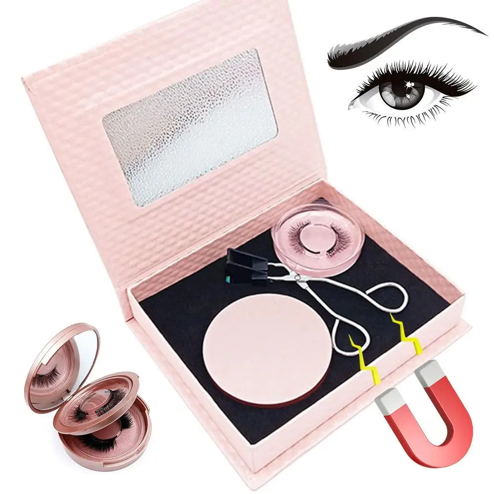 

Легкое нанесение, натуральные длинные Многоразовые водонепроницаемые магнитные Накладные ресницы ручной работы, набор магнитных ресниц