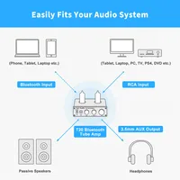 Ламповый усилитель Fosi Audio, 50 Вт, Bluetooth#4