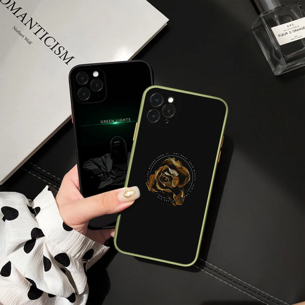 Чехол для телефона iphone 16 Plus 15 14 13 12 11 Pro Max 8 7 XS XR X SE NF Rapper Frosted Translucent Black Защитный