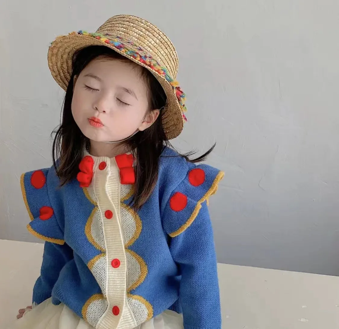 

Свитер Белоснежка Disney, пальто, новинка осень-зима 2022, кардиган для девочек, теплый свитер для малышей, корейский тренд детской одежды