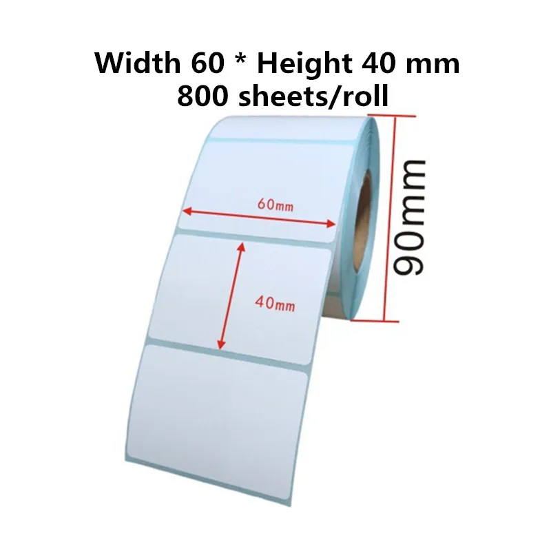 

Width 60 * Height 40mm Sticker Label Thermal Printer Barcode Self adhesive Paper Waterproof/Oil proof/Alcohol proof