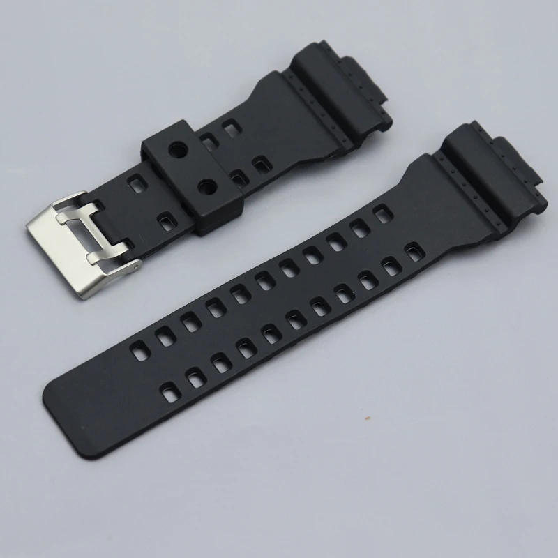 16mm Silicone Watchband for Casio G-Shock GA-110 GA-100 GA-120 Solid color Rubber Waterproof Men Watch Band Strap ga700 400 - купить по