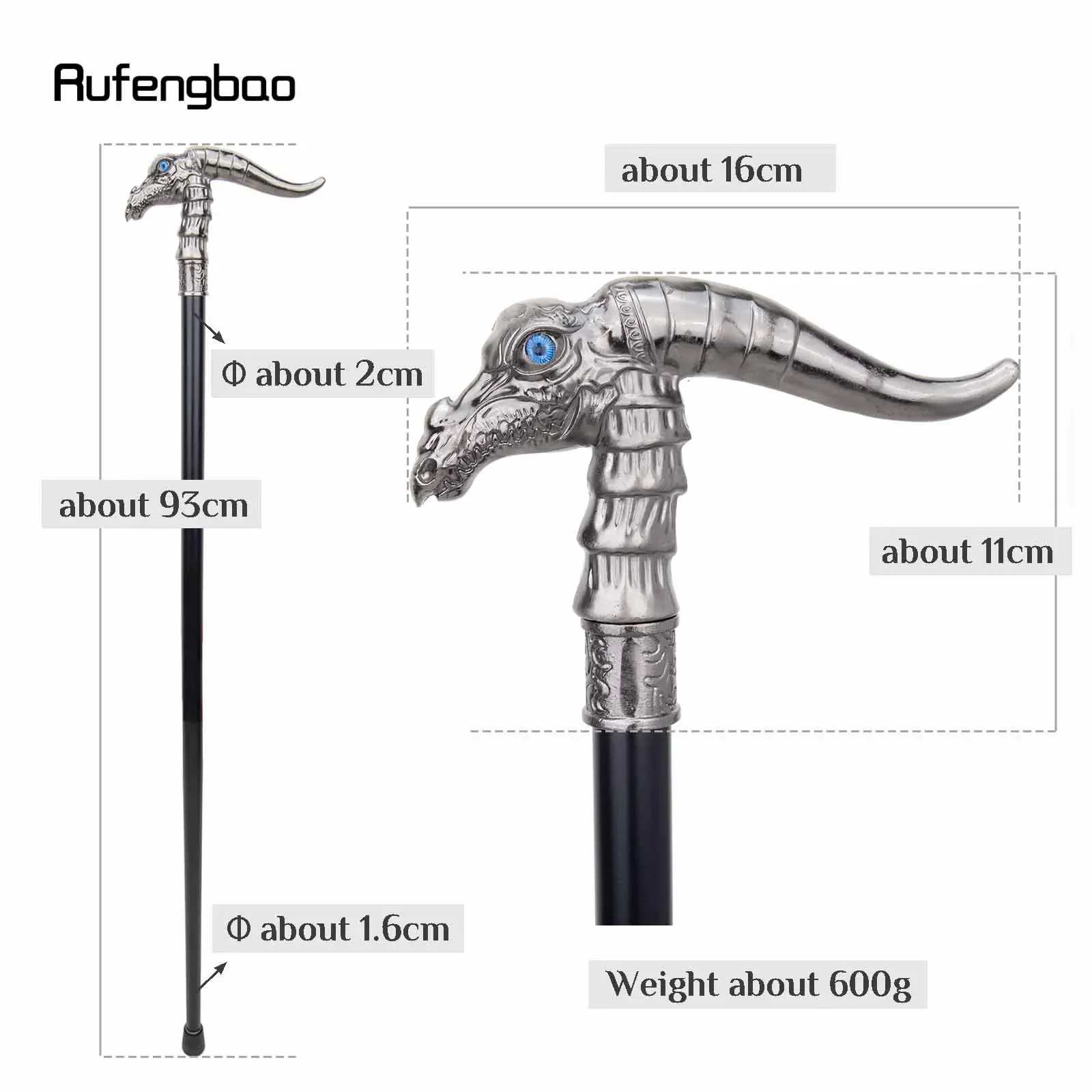 Голубый глаз динозавра с одним шарниром модная трость декоративная для вампира