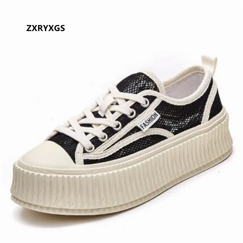 

Женские сетчатые кроссовки на шнуровке, универсальные дышащие кроссовки на платформе, со шнуровкой, лето 2022