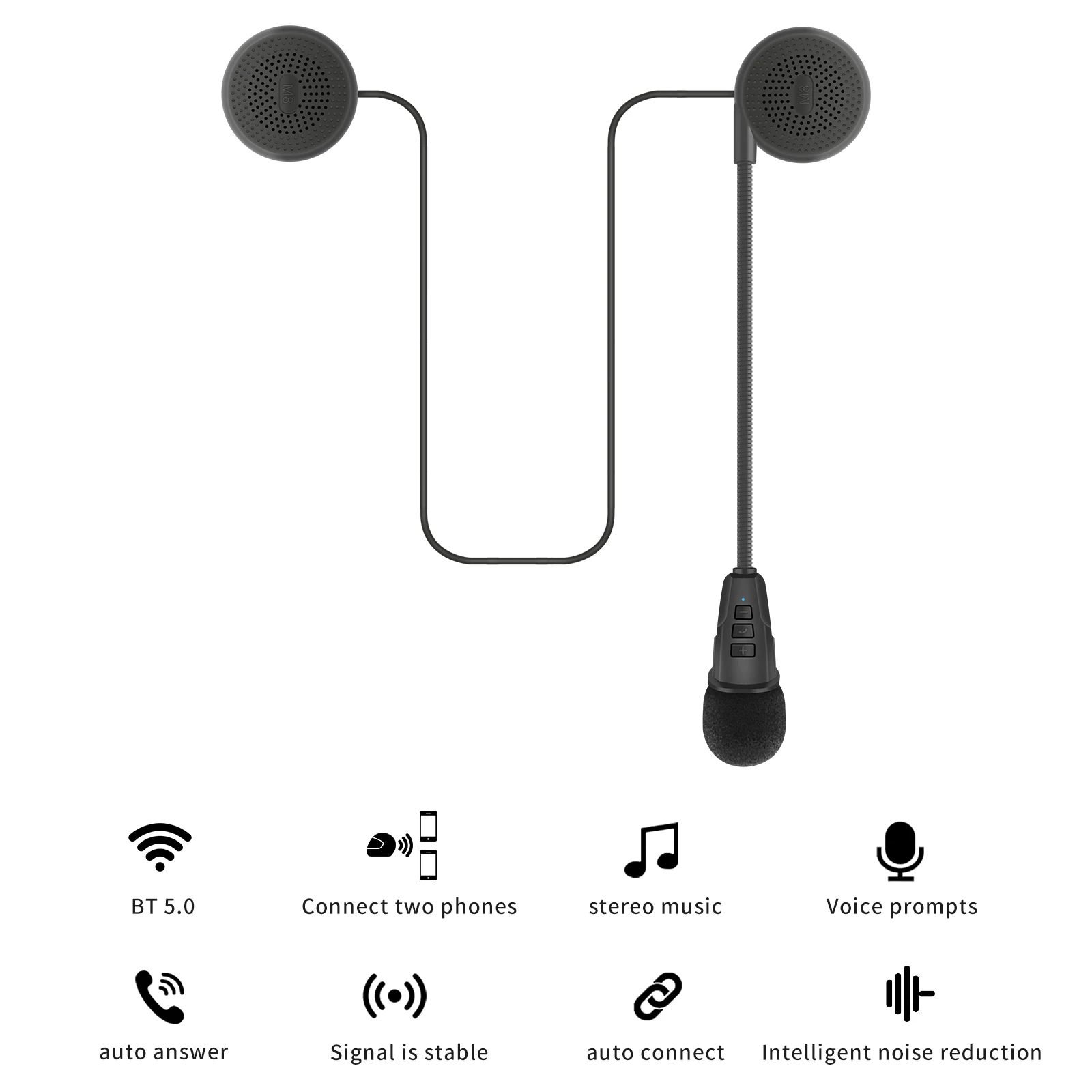 Гарнитура для мотоциклетного шлема беспроводной комплект громкой связи стерео