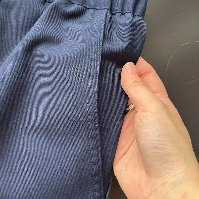 Jenny&Dave Summer Ladies Straight Casual Bermuda Women Fashion Simple Solid Color Loose Commuter Shorts