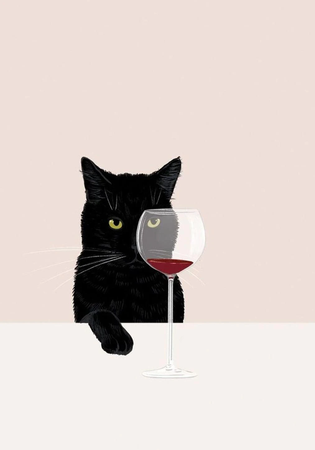 

Принт "Забавный абстрактный черный кот" на холсте