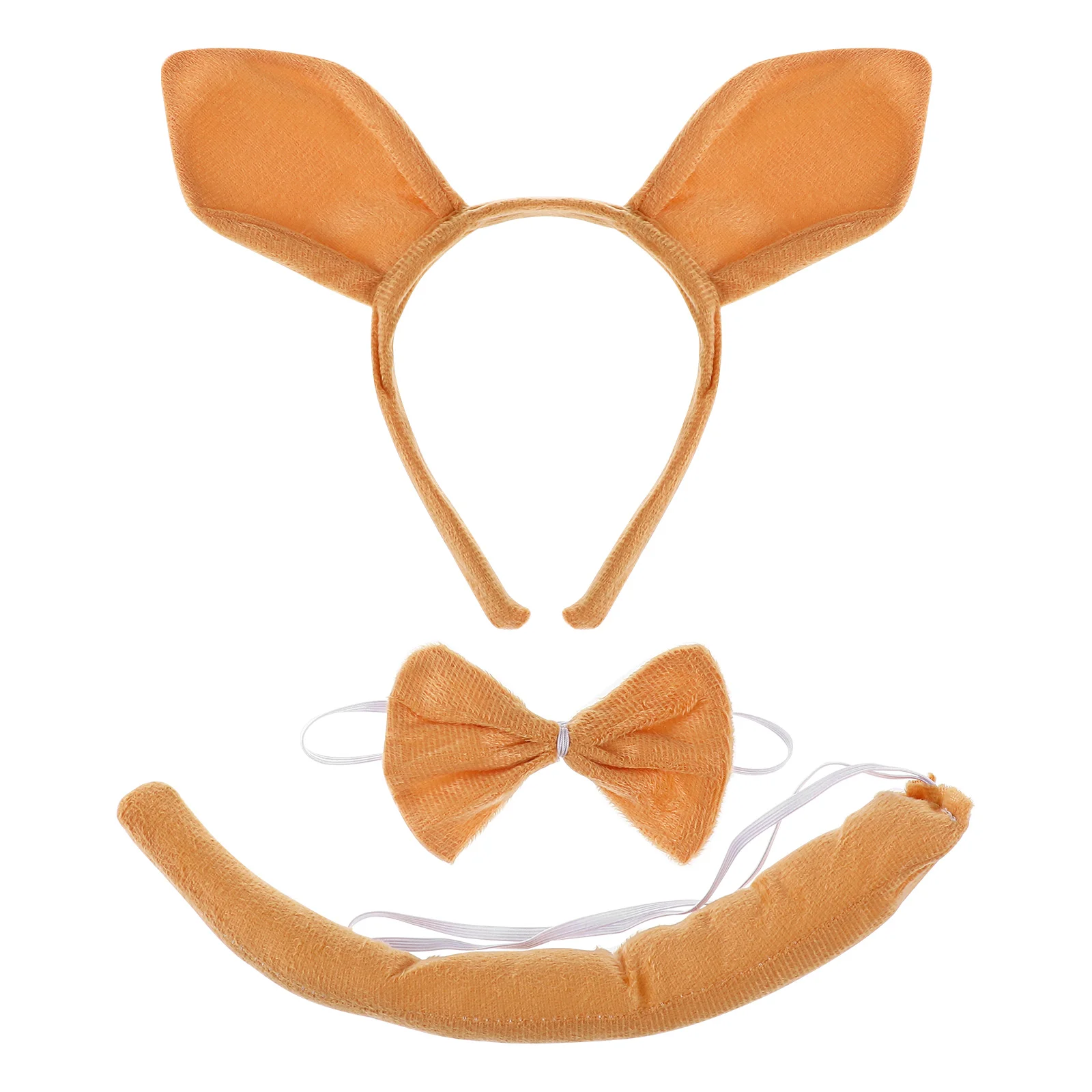 

Kangaroo Headband Set Ear Party Cosplay Costume Animal Tail Bow Tie Ears Hairband Accessories