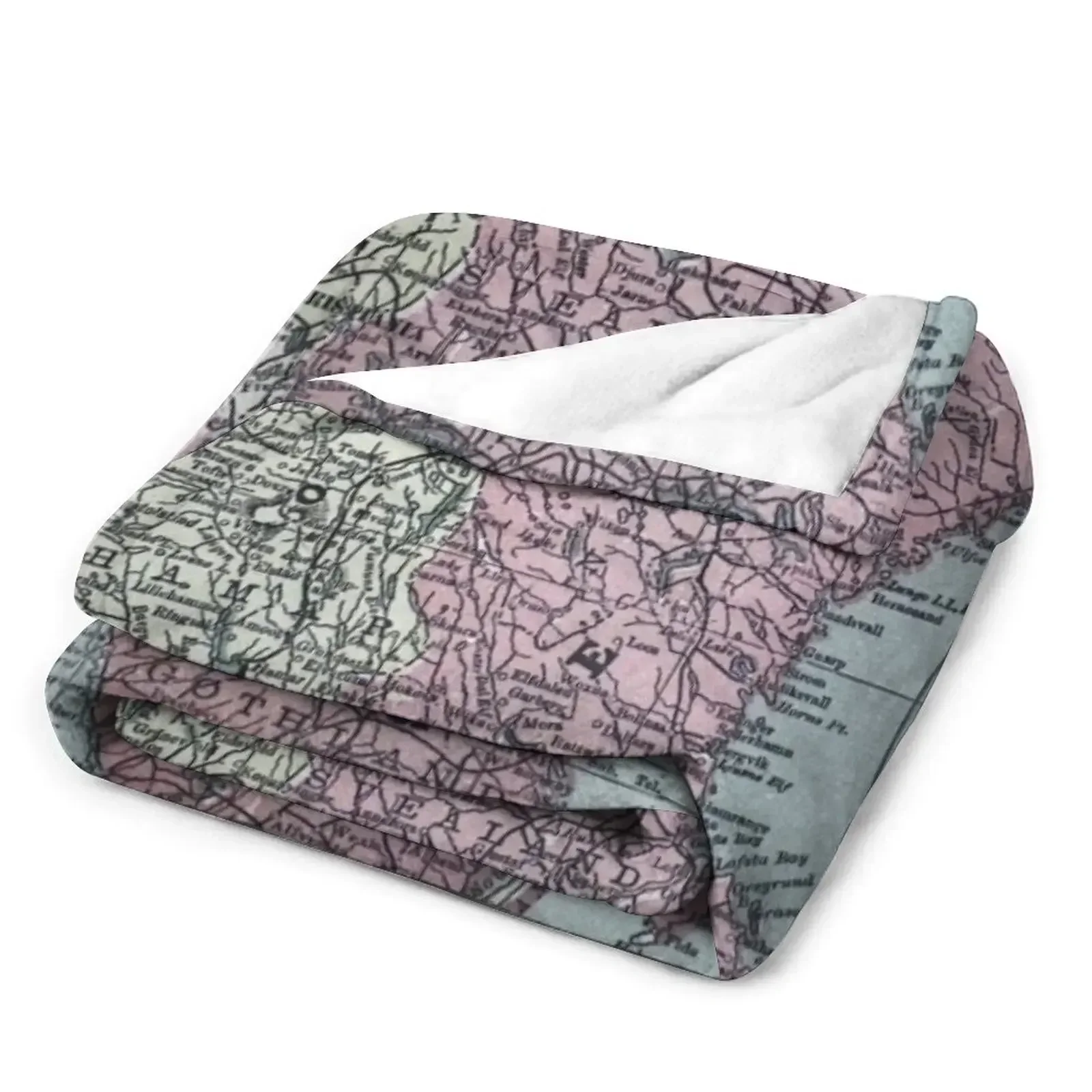 Норвегия и Швеция винтажная карта пледы одеяла для диванов фланелевые