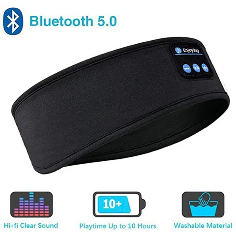 Беспроводная Bluetooth-гарнитура, спортивная повязка на голову для сна, эластичные беспроводные наушники, музыкальная маска для глаз, наушники Bluetooth, повязка на голову