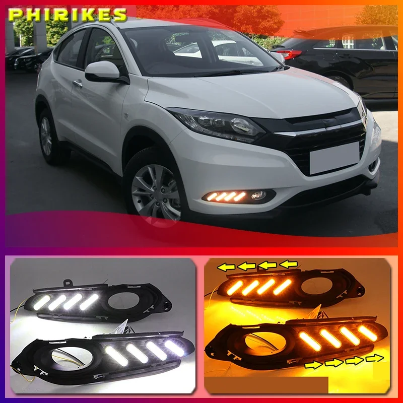Для Honda HR-V HRV Vezel 2014 ~ 2018 дневные ходовые огни без стержня светодиодные DRL