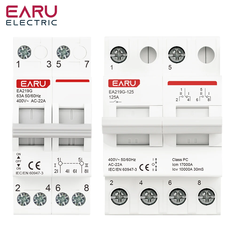 

Автомат защити цепи EARUELECTRIC DIN-рейка 40A/63A