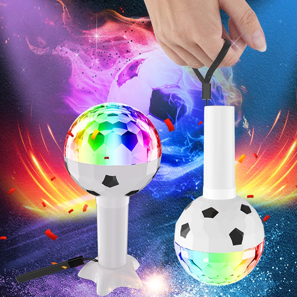 

LED Football Indoor Lamps USB Charging Multipurpose Disco Light With Lanyard Energy Saving Easy Installation for Outdoor Camping
