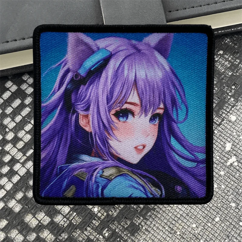 Фиолетовая красивая нашивка для маленькой девочки тактическая мультяшная