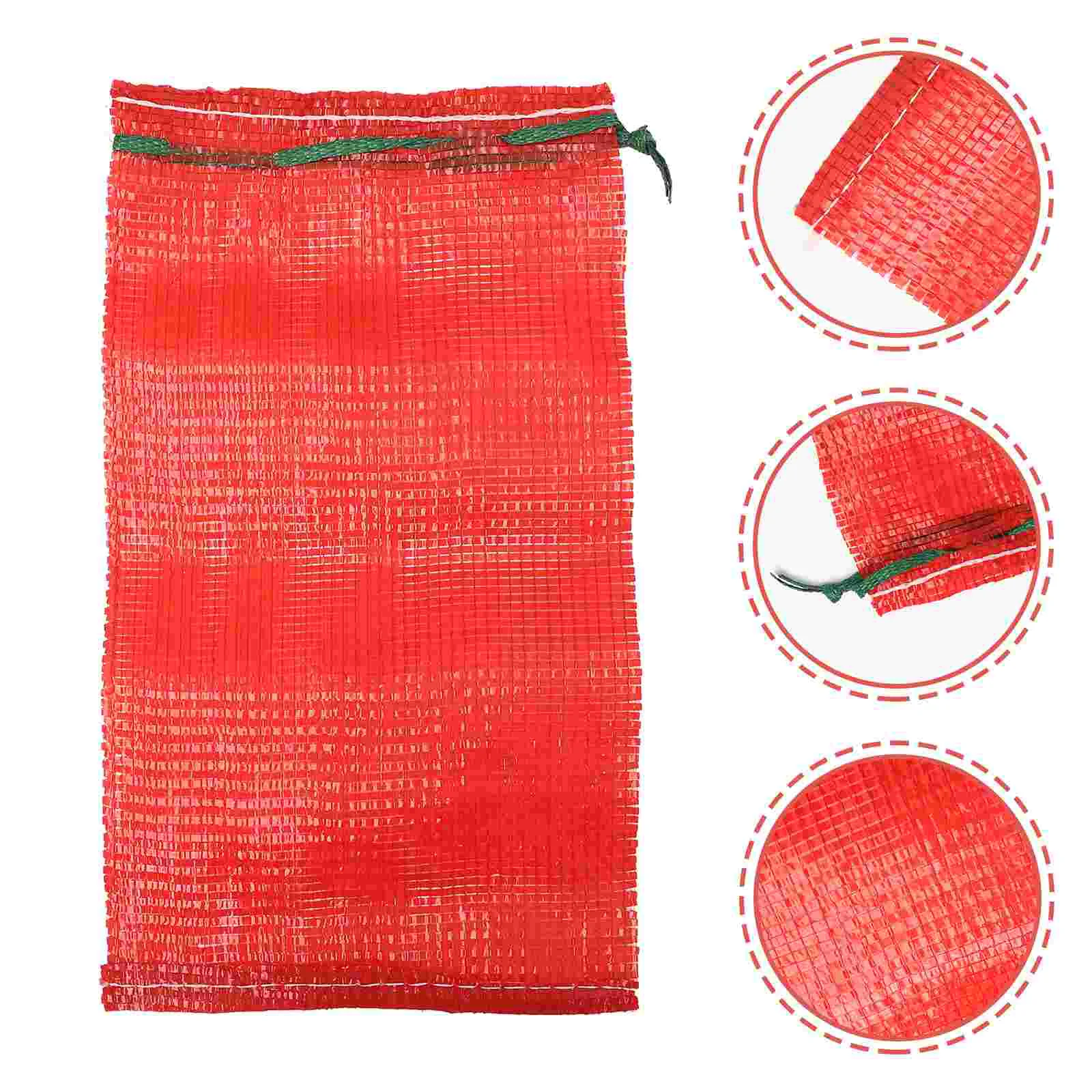 

25pcs Breathable Vegetable Drawstring Bags Reusable Mesh Bags Agricultural Products Storage Bags