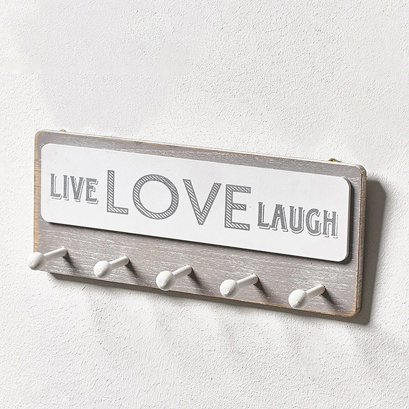 Подвесная деревянная вешалка для ключей настенный органайзер прямоугольной