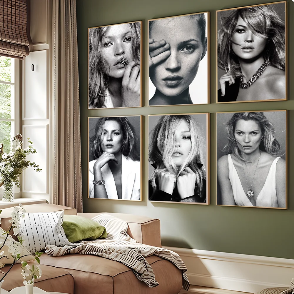 Кейт Мосс самоклеящийся художественный постер Decoracion живопись настенное