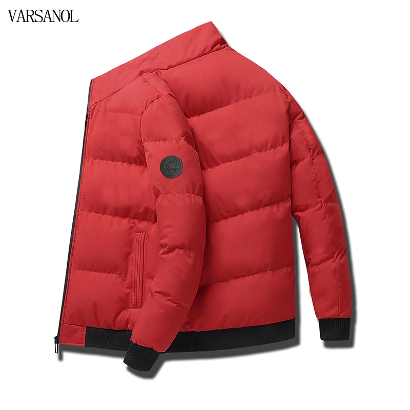 VARSANOL Men's Parka Jackets Winter Warm Windproof Thickened Jacket Coats Man Casual Loose Lion Head Top Men Clothing Oversized