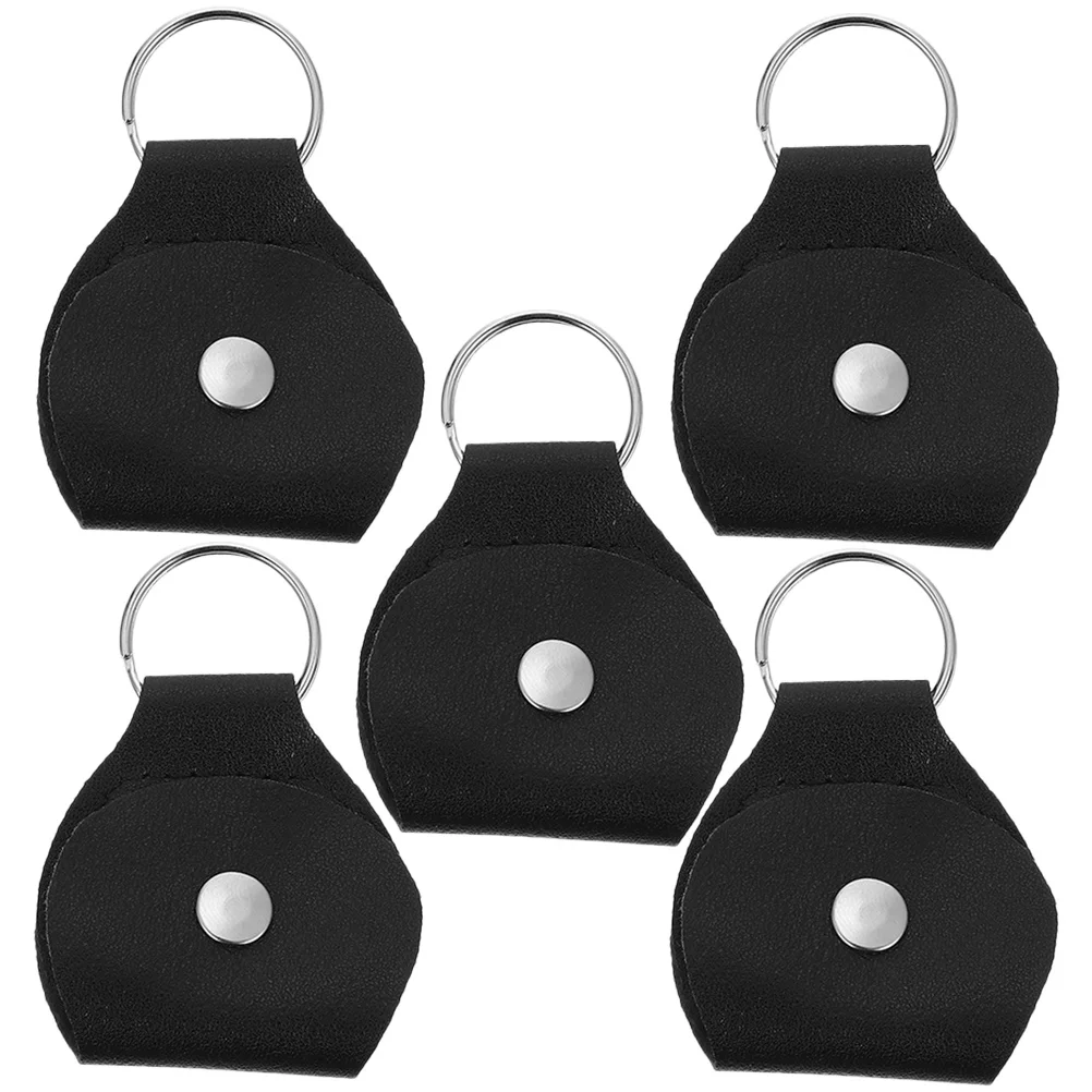 

5 Pcs Electric Guitar Case Keychain Men Accessories Gifts Holder Pick Pouch Capo Bag Metal Tins Lids
