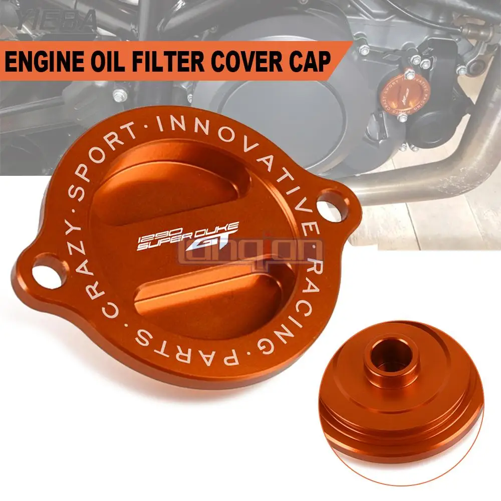 

Motorcycle Accessories Refit Engine Oil Filter Cover Cap Engine Tank Covers Oil Cap For 1290SUPERDUKEGT 2017 1290 SUPER DUKE GT