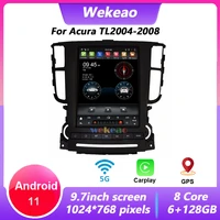 wekeao vertical screen tesla style 9 7 1 din android 11 car dvd multimedia player for acura tl auto gps navigation 2004 2008