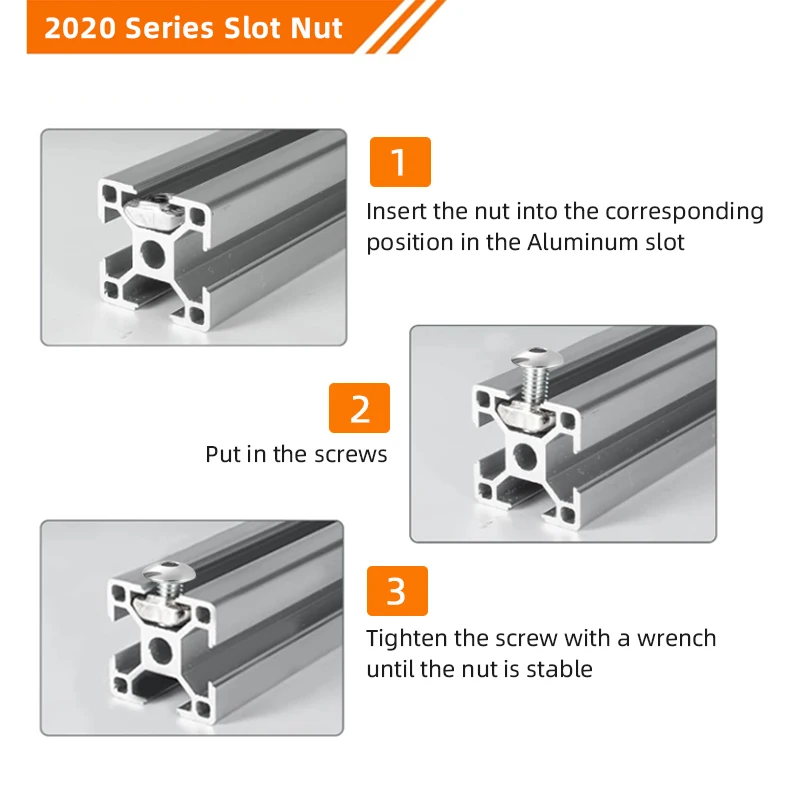 Комплект винтов с Т-образными гайками T-образной направляющей для серии 3030 2020