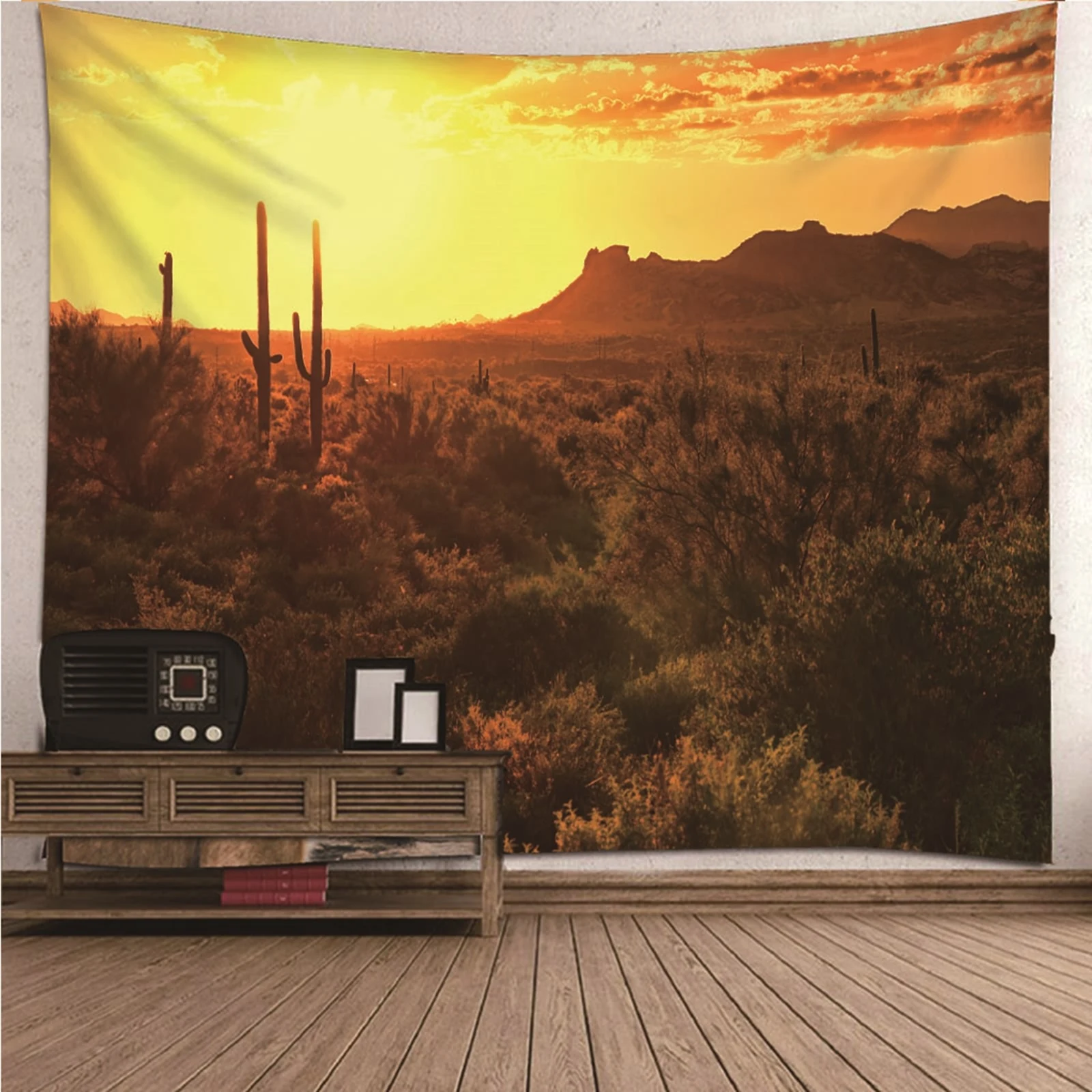 

Настенный художественный подвесной гобелен для ванной, баннер, природный пейзаж, простой Пейзаж С закатом, Настенное подвесное одеяло, худо...