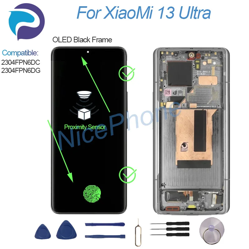 Фото Новый, проверенный LCD-дисплей с сенсорной панелью и дигитайзером для Xiaomi 13 Ultra, модели 2304FPN6DC, 2304FPN6DG. №3