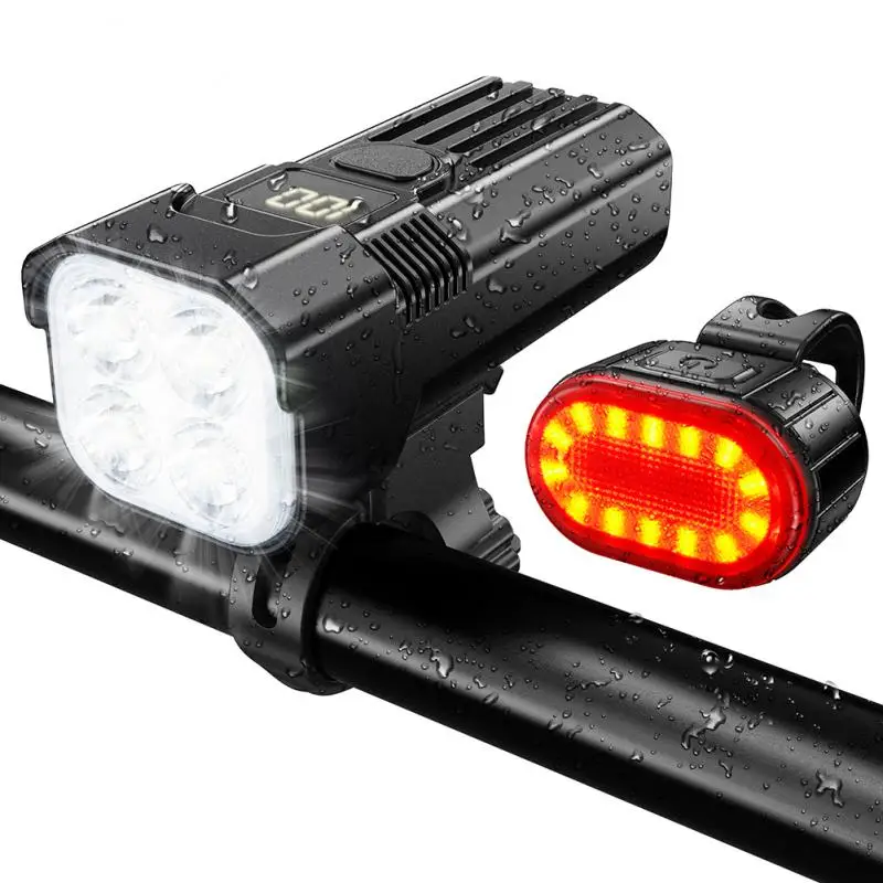 

Bicycle Light 5000mAh Rechargeable Flashlight Bike Light Headlamp Rear Lamp Waterproof Cycling Lamp Torch Bicycle Accessories