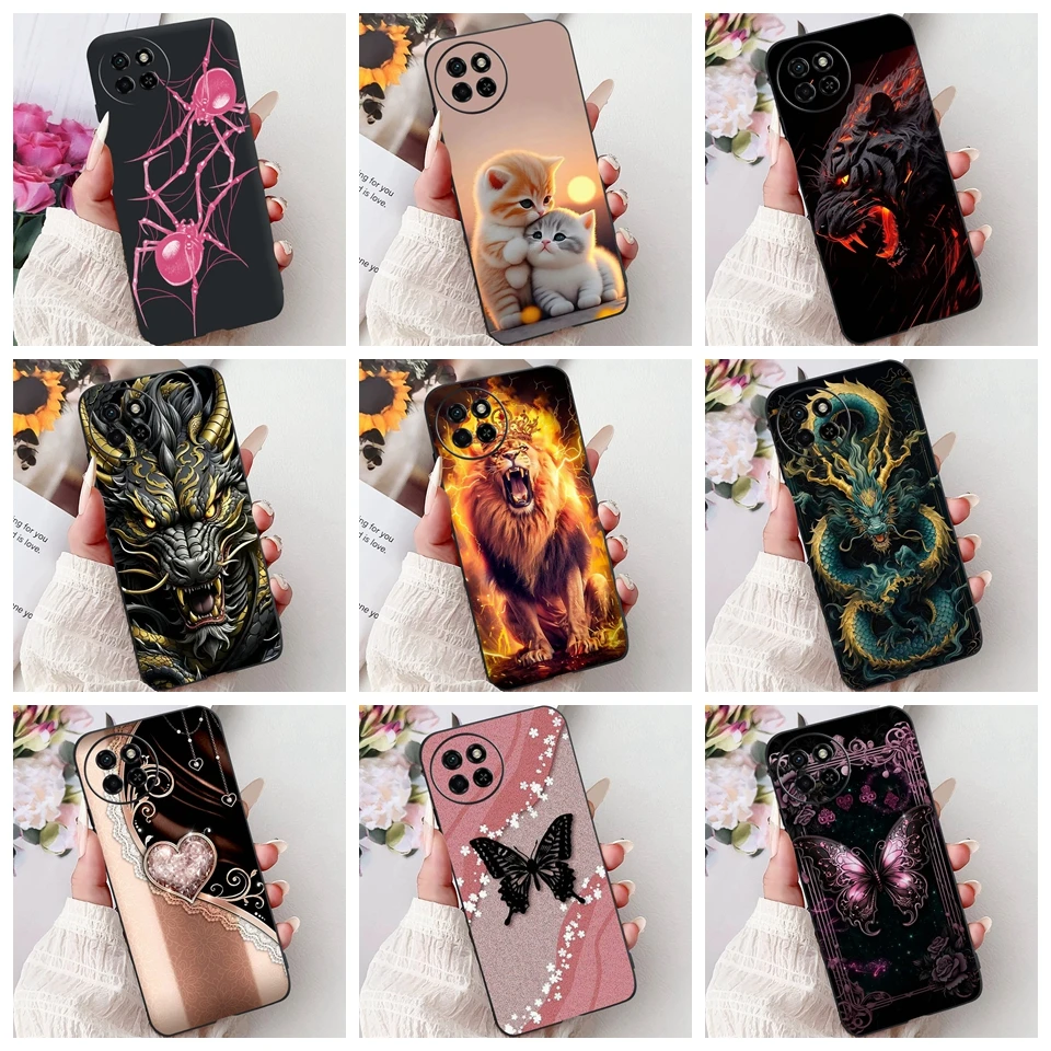 Для Itel S23+ S23 Plus S24 S665L S681LN S667LN Чехол для телефона Мягкая резиновая задняя крышка