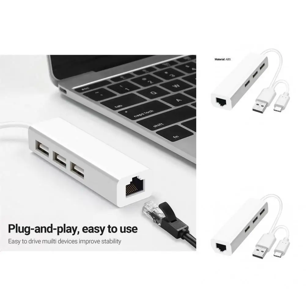 

High Quality USB Type-C to RJ45 Ethernet Network Docking Station Driver Free Stable Transmission USB Docking Station