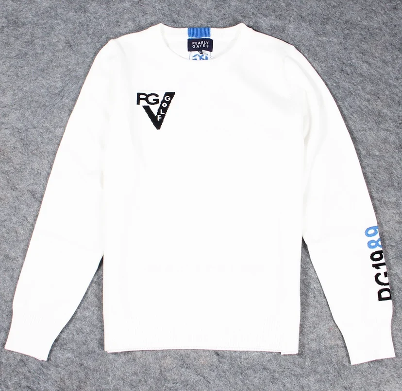 

2023 Golf Pearly Gates Core-spun Yarn Women's Warm Crewneck Sweater